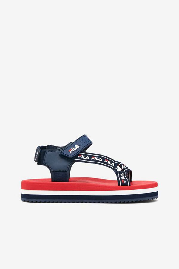 Fila Spettro Velcro Strap Women's Sandals - Navy/Red/White,NZ 652-1392